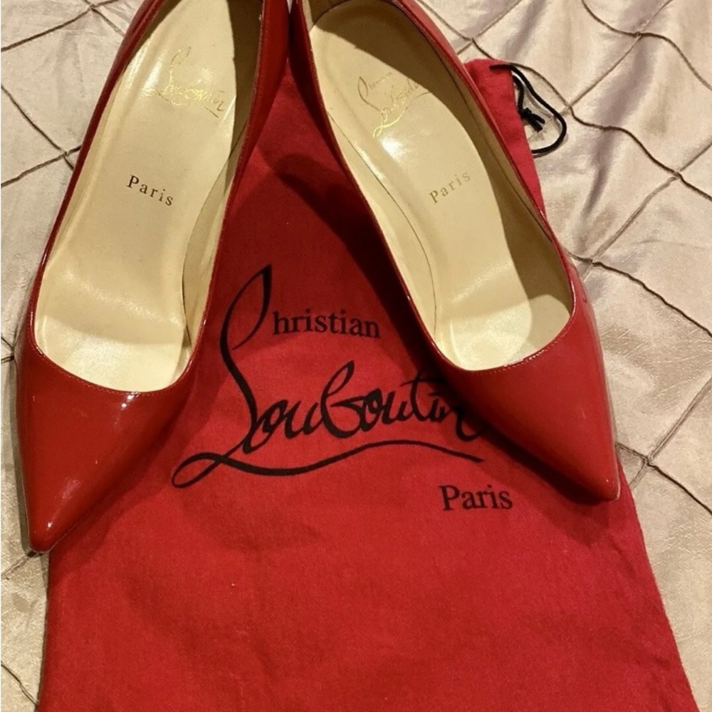 CHRISTIAN LOUBOUTIN fabulous red patent leather stiletto, excellent condition - Picture 14 of 16